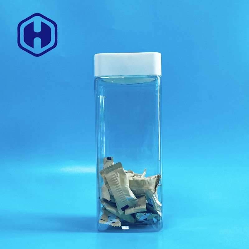 1140ml正方形のプラスチック瓶ははさみ金の漏出証拠が付いている上の菓子棒食品等級をねじで締める
