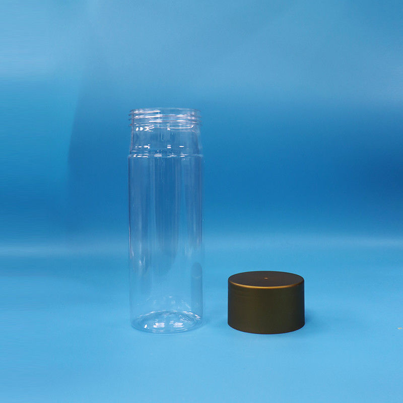 透明なPETプラスチッククッキー お菓子 ベビーフード 高円筒 丸いフードボトル スクリューキャップ