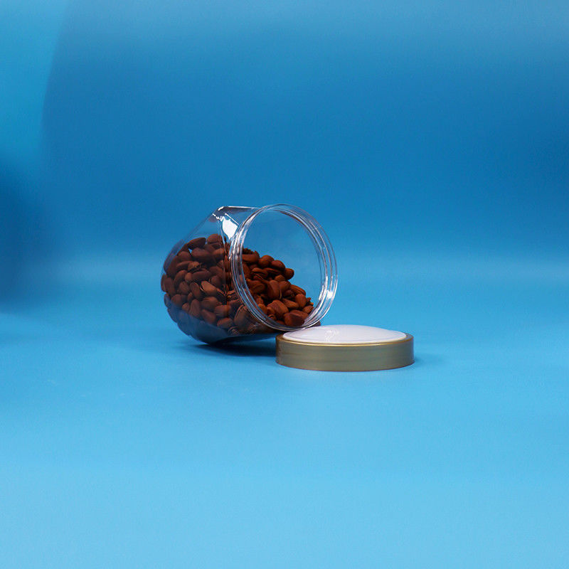 プラスチック製のPET食品品種 広口透明クッキーキャンディグラス スクリップフラット蓋付き