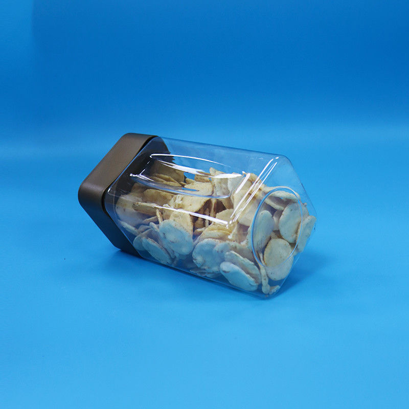 クリア クッキー 食品 キャンディー 食品品質 PET 広形 プラスチック 貯蔵器 スクロールキャップ