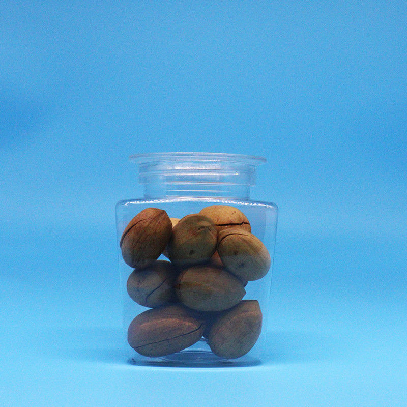 クッキー食品 キャンディー 食品グレード 透明な三角形 PET プラスチック 透明なボトル 透明な蓋