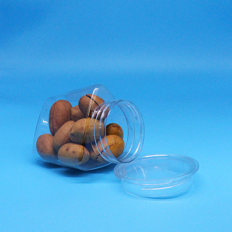 クッキー食品 キャンディー 食品グレード 透明な三角形 PET プラスチック 透明なボトル 透明な蓋