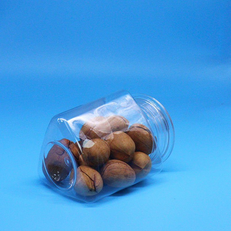 クッキー食品 キャンディー 食品グレード 透明な三角形 PET プラスチック 透明なボトル 透明な蓋