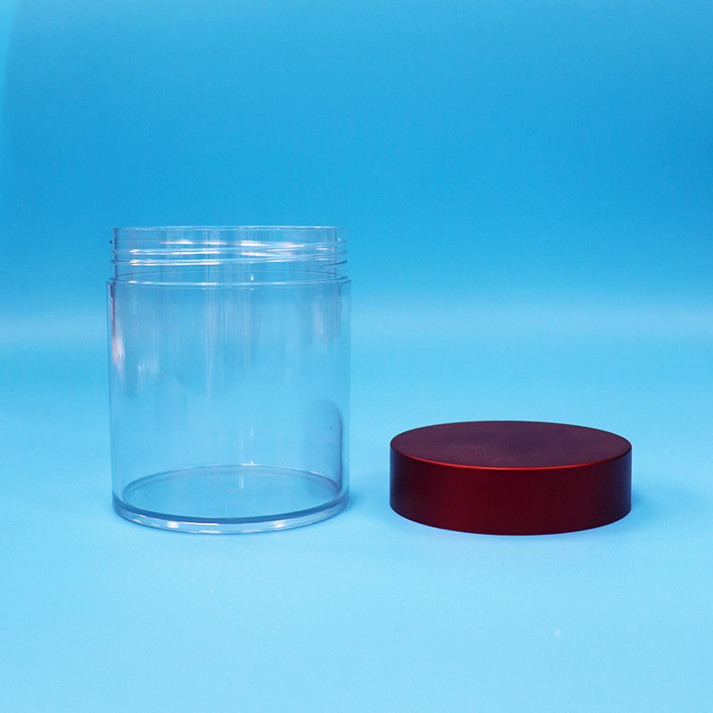 BPAフリー キャンディークッキーナッツ 食品グレード PET 透明プラスチックボトル スクリュー レッド蓋