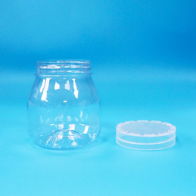 食品グレード 小型 空のキャンディー クッキー 透明 PETプラスチックジャー 改ざん防止スクリューキャップ