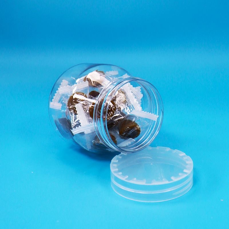 食品グレード 小型 空のキャンディー クッキー 透明 PETプラスチックジャー 改ざん防止スクリューキャップ