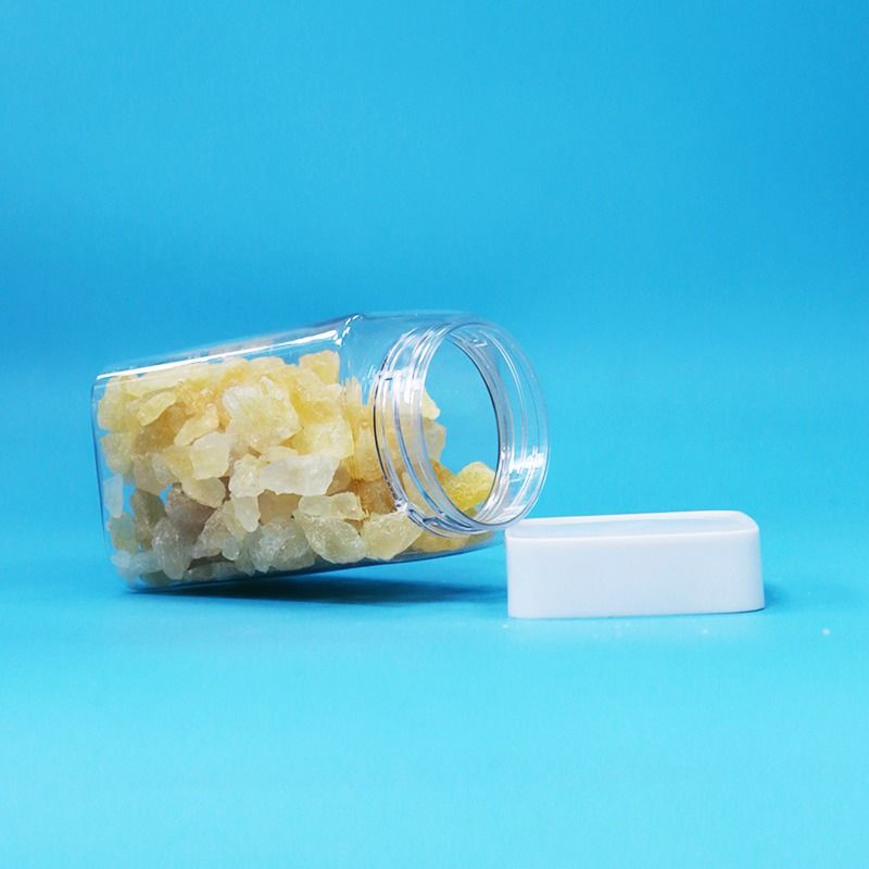 Bpaフリー スクエア エアレス ホワイト スクリュー蓋 クリア PETプラスチック 保存用スナックキャンディジャー