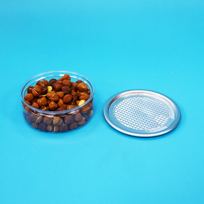 食品キャンディービスケットスナック包装用、イージーオープンエンド丸型プラスチックPET缶