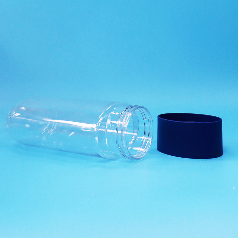 円形の透明なプラスチック PET クッキー ナッツ キャンディー グラス 改ざん 防止 蓋 BPA 無