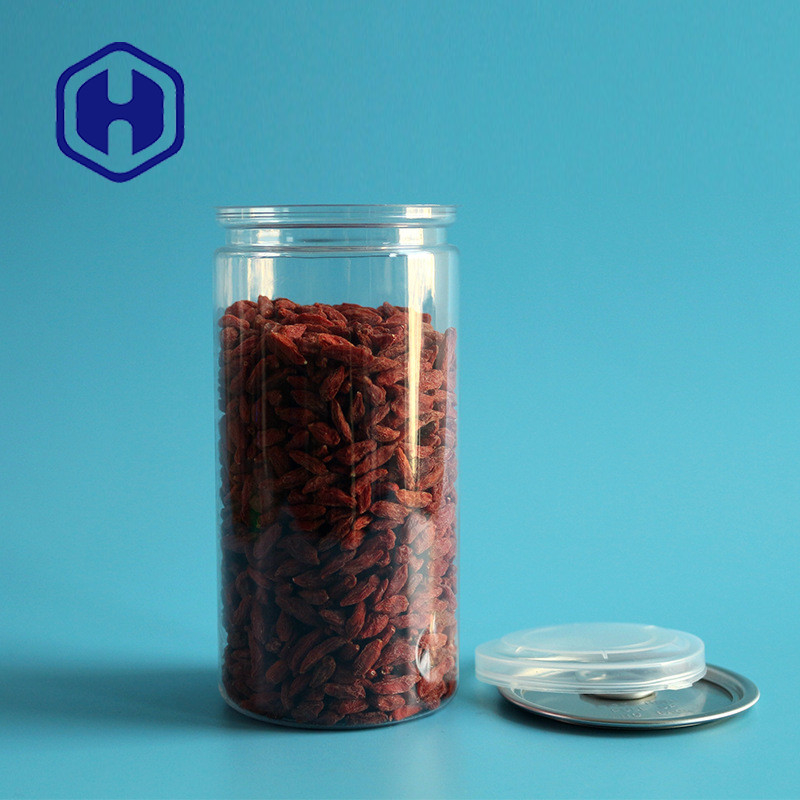 211# 440mlの明確なプラスチック缶の種チョコレート ビスケットは容易な開放端ペットをできる禁止する