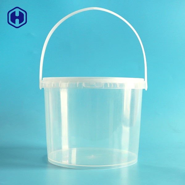 ハンドルの透明なプラスチック バケツPP円形カバー ヨーグルトのパッキングを選抜して下さい