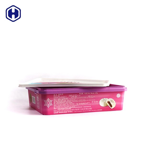 0.45KGS食品等級の正方形IML箱/抵抗力があるプラスチック ケーキの容器の傷