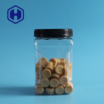 850ml Bpaの自由な正方形のふたのペット フードの包装を用いるプラスチック グリップの瓶