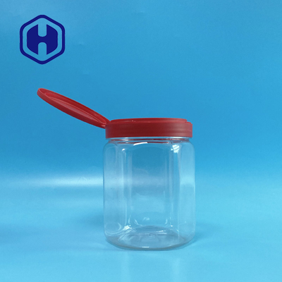 バス ソルト660mlのためのフリップ上の六角形の明確なペット プラスチック瓶