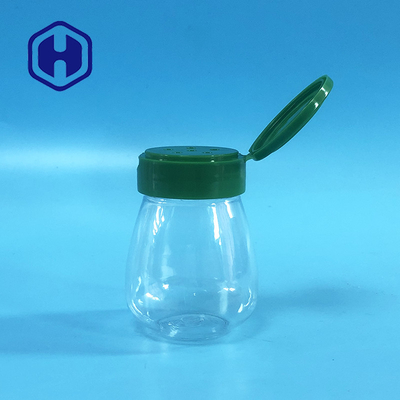 小さな塩胡?? 丸 PET 空きプラスチックスパイスボトル 100ml フリップトップ蓋6穴