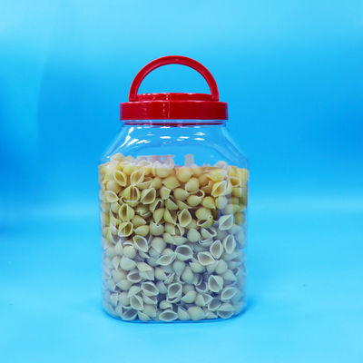 大きな透明な密閉PET プラスチック食品クッキーヌードル キャンディーズボトル スクリューハンドルキャップ