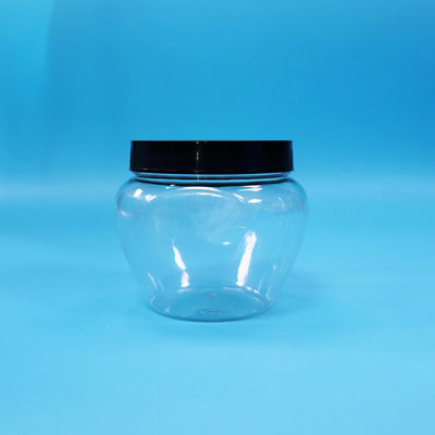 独特の形 透明な密封されたプラスチックPETキャンディー食品クッキーボトル プラスチックスクリューフラット蓋