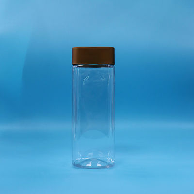 安い 空き PET 透明 広い口 矩形 プラスチック キャンディー ナッツ グラス スクリューキャップ