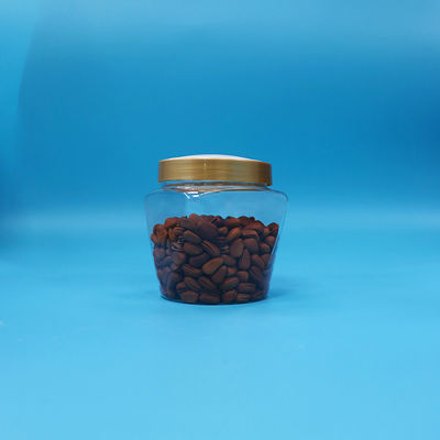 プラスチック製のPET食品品種 広口透明クッキーキャンディグラス スクリップフラット蓋付き