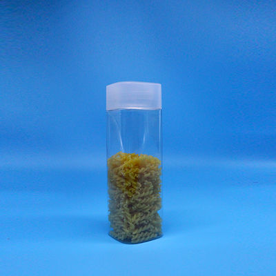 広口 600ml スナック・フード・キャンディー 透明な四角形 PET プラスチック容器 フラット・トップ・ドック