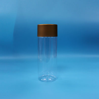 透明なPETプラスチッククッキー ナッツ キャンディー 高さ 円筒 丸いボトル スクリューキャップ