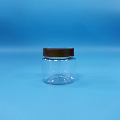 透明なキャンディークッキー PET丸型プラスチック容器 スクロール フラットカバー 食品グレード