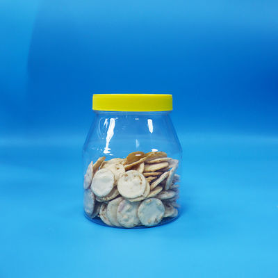 広い口 900ml 透明なクッキー 甘い砂糖 PET プラスチックボトル スクリュー蓋