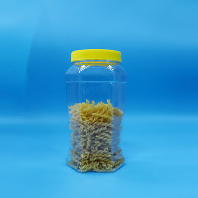 6角形 食品級 クッキー キャンディー 食品 透明 PET グラス 黄色 フラット キャップ