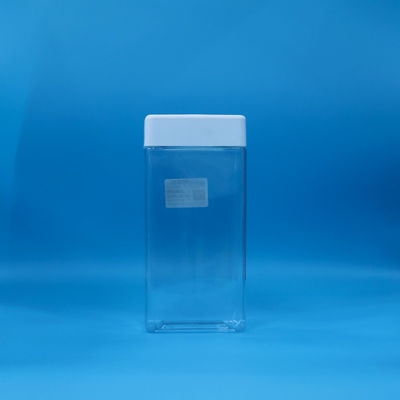 白いプラスチック蓋 透明 簡単 オープン 食品 PET 方形 プラスチック キャンディ グラス