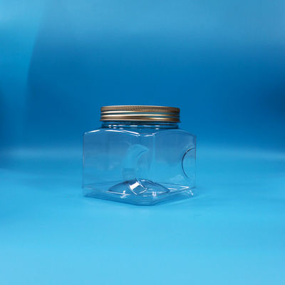 キャンディ・フード・スナック 食品品質 PET 透明な正方形 プラスチック・グリップ・グラス アルミニウム蓋