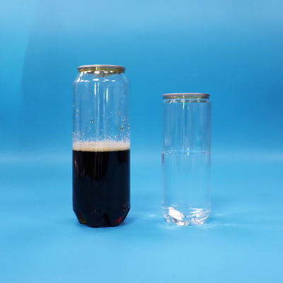 密封可能 空き 透明な PET ソーダ飲料缶 簡単に開ける アルミ蓋 500ml 330ml