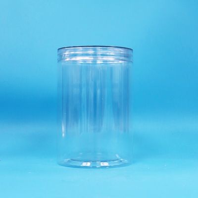 食品グレード透明PETトールラウンドプラスチックキャンディーピーナッツ包装ジャー、クリアキャップ