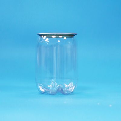 透明クリアプラスチックPETイージーオープン缶 食品グレード 飲料用ソーダドリンク