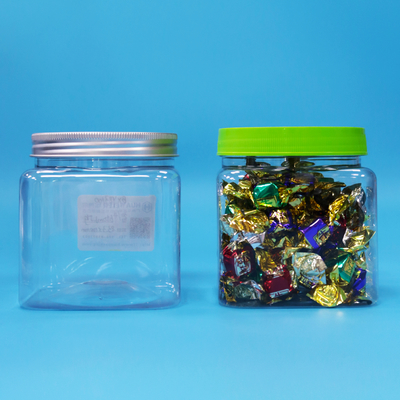 空気密度の高い透明な PET プラスチック容器 プラスチックスクリュー蓋 食品 キャンディークッキー
