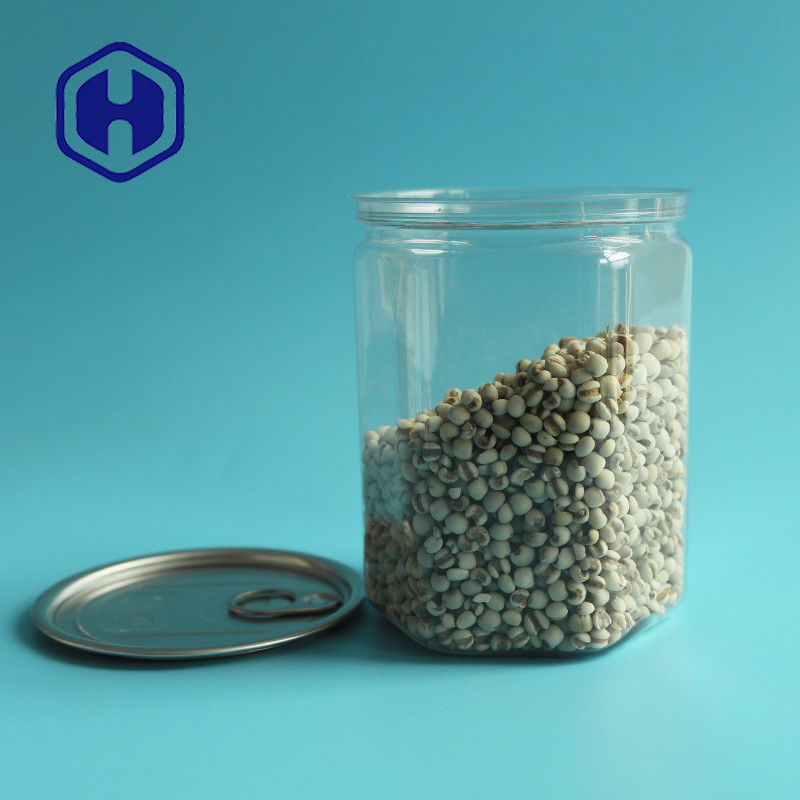 食糧大きさ包装のための六角形520ml Bpa自由で容易な開いたペット空のプラスチック缶