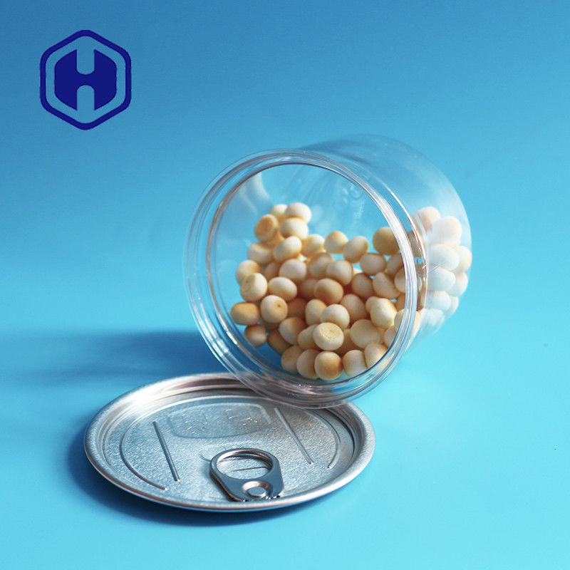 250ml 60mmの高さのあたりのペット フードが付いている猫犬の御馳走ビスケットのプラスチック容易な開いた缶