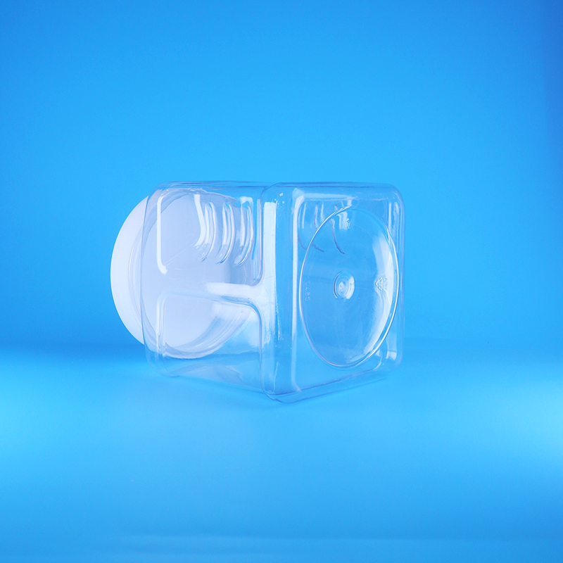 角型エアレスPETスクリュー蓋クリアプラスチックグリップジャー、甘いナッツフルーツベビーフード用