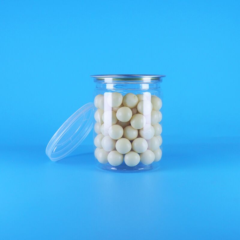 簡単オープン蓋 オーガニック ワイルドジャングルナッツ 乾燥食品 プラスチック 透明 PET ポップコーン缶