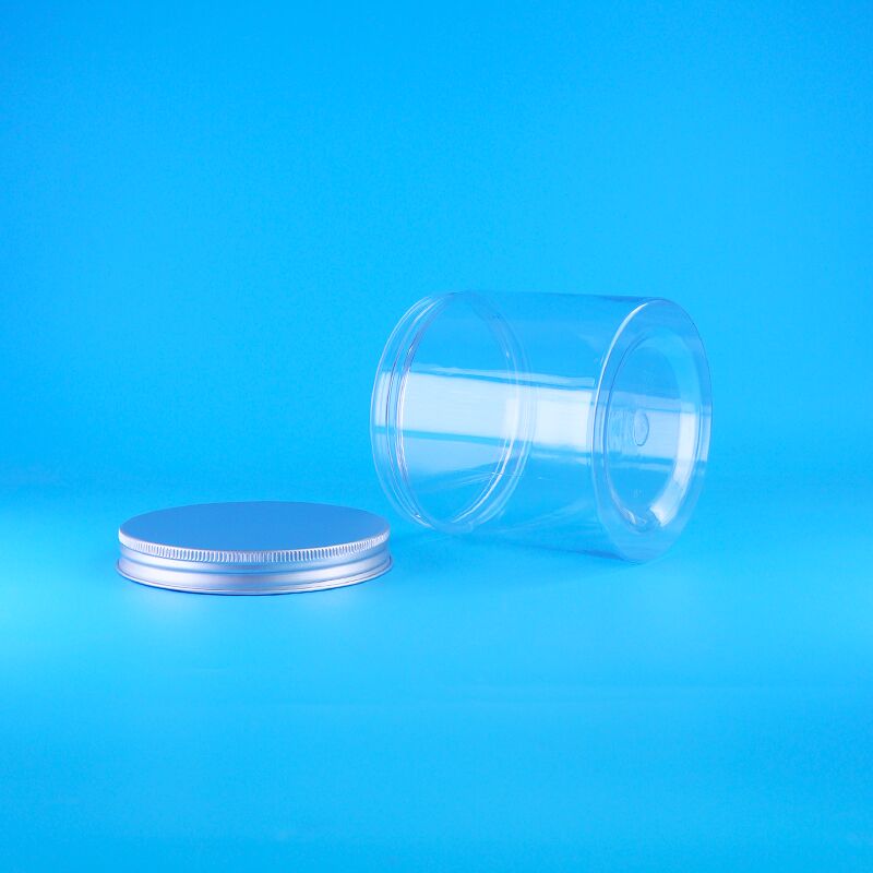 シリンダー イージーオープン蓋 食品 コーヒー 菓子 クッキー ローズティー プラスチック クリア PET ジャー