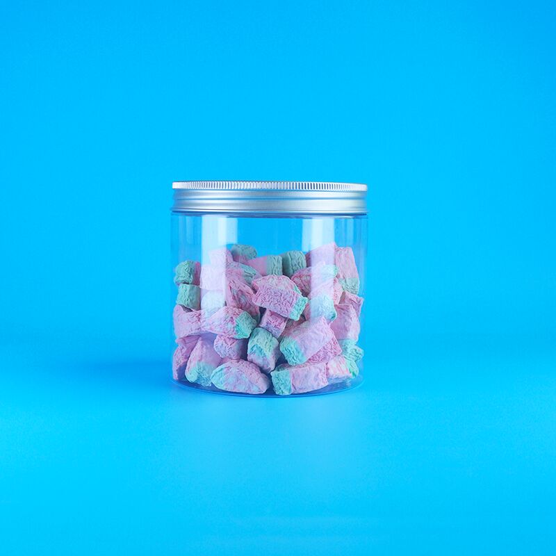 丸型アルミニウムイージーオープン蓋食品キャンディクッキー ジャスミンティー プラスチッククリアPETジャー