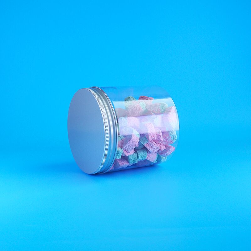 丸型アルミニウムイージーオープン蓋食品キャンディクッキー ジャスミンティー プラスチッククリアPETジャー