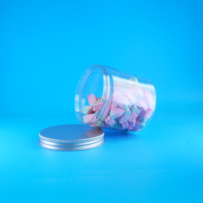 丸型アルミニウムイージーオープン蓋食品キャンディクッキー ジャスミンティー プラスチッククリアPETジャー