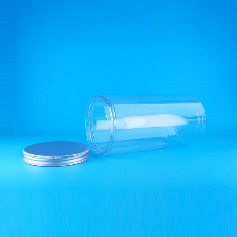 スクリュー蓋 広口 透明 気密性 高い 丸型 プラスチック ドライフード ベア ビスケット ジャー