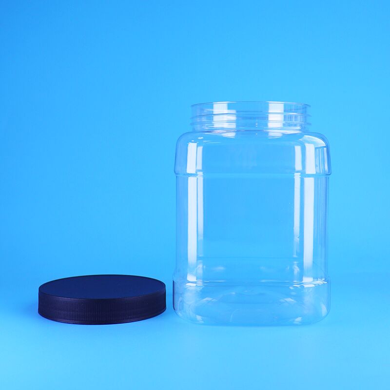 カスタムスクエアPETプラスチックジャー（ネジ式フラットリッド付き）- BPAフリー食品保存ソリューション