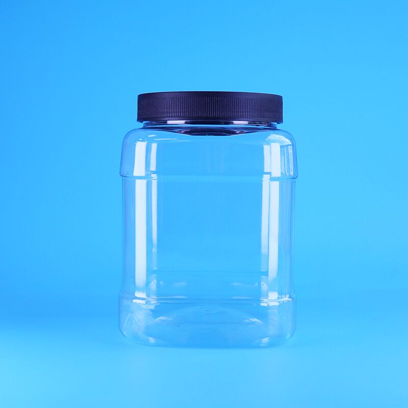 カスタムスクエアPETプラスチックジャー（ネジ式フラットリッド付き）- BPAフリー食品保存ソリューション