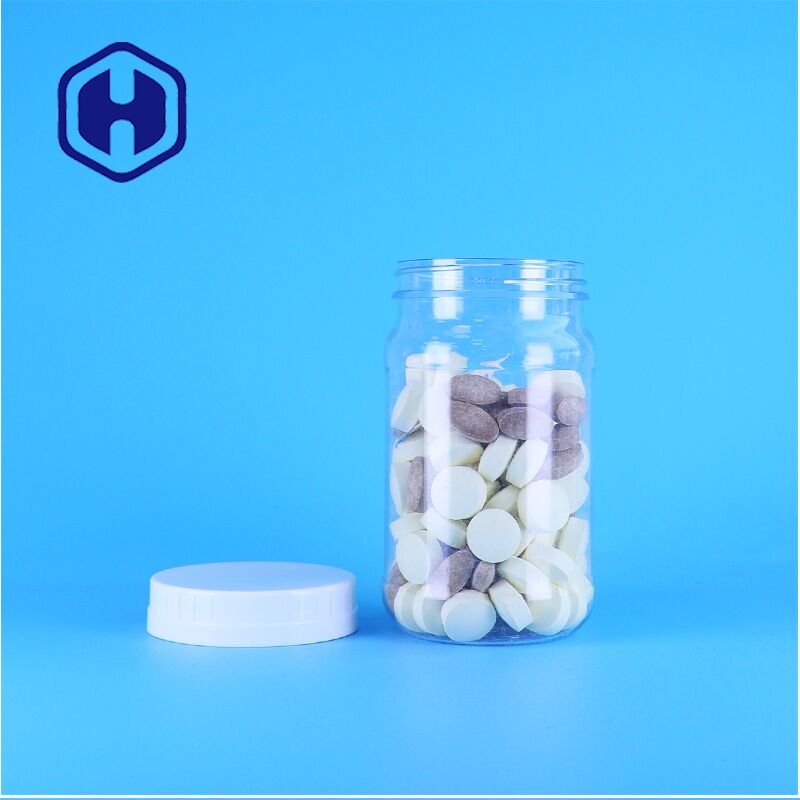 ソース、スナック、お菓子用のプレミアム食品グレード保存用クリアPETジャー 安全でスタイリッシュ、機能的