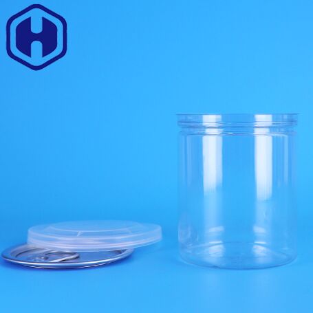 ナッツ・ベビーフード用 密封カスタムデザイン 簡単開封蓋 小型透明PETプラスチック缶