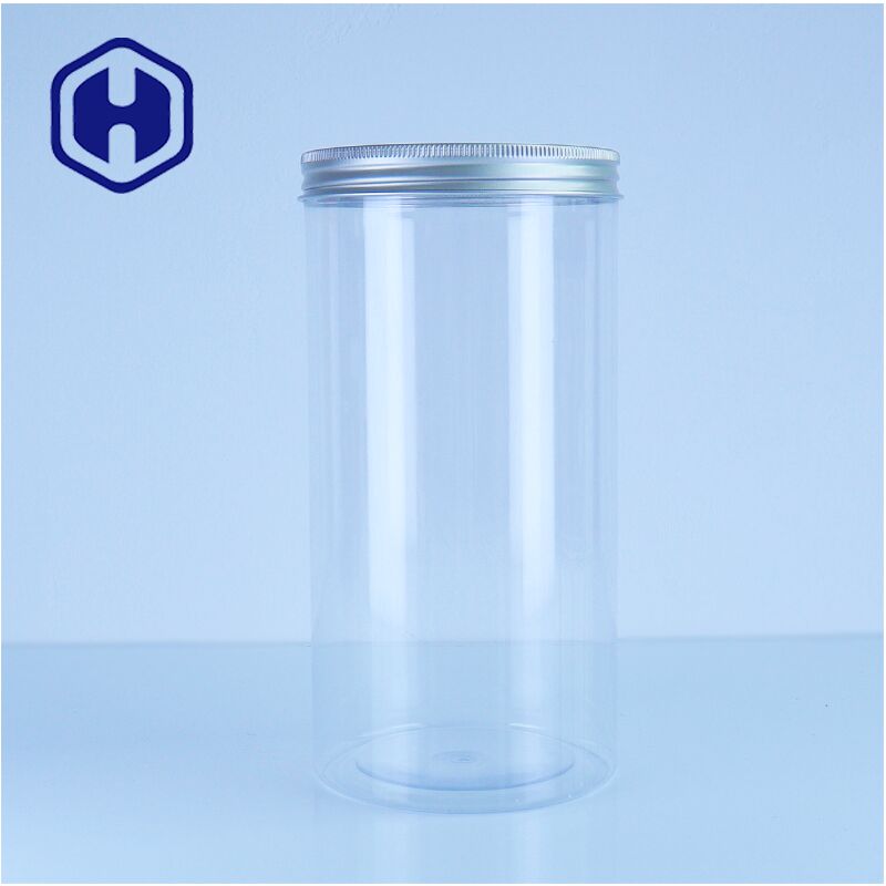 プレミアム クリア プラスチック グラス クーキ 保存用のアルミ 蓋 ナッツ キャンディーズ 食品 グレード 簡単 倒し