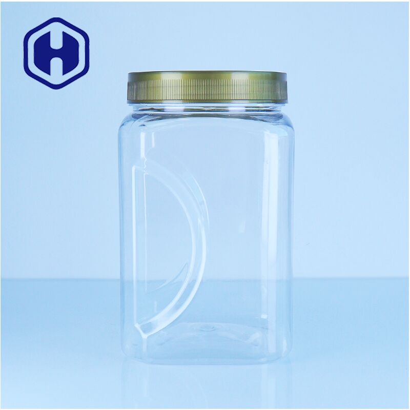 スクエア PET プラスチック ミツバチ 瓶 フラット 蓋 食品 グレード BPA 無料 簡単に 倒す スパイス スナック