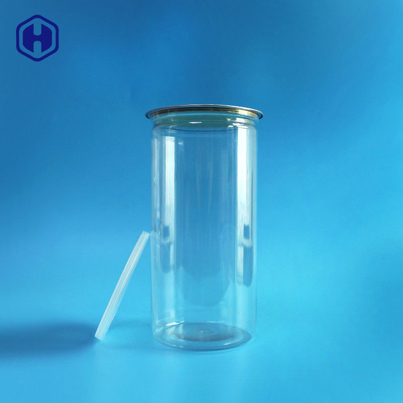 アルミニウムふたの明確なプラスチック缶長く高い1380ml 401#のポップ コーンの包装